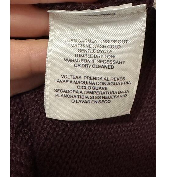 Nine West burgundy 3/4 sleeves cable knit midi dress size XL - Picture 5 of 13